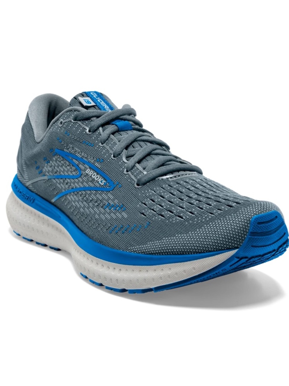 Brooks Men's Glycerin 19 Running Shoe Grey blue Calypso size 12